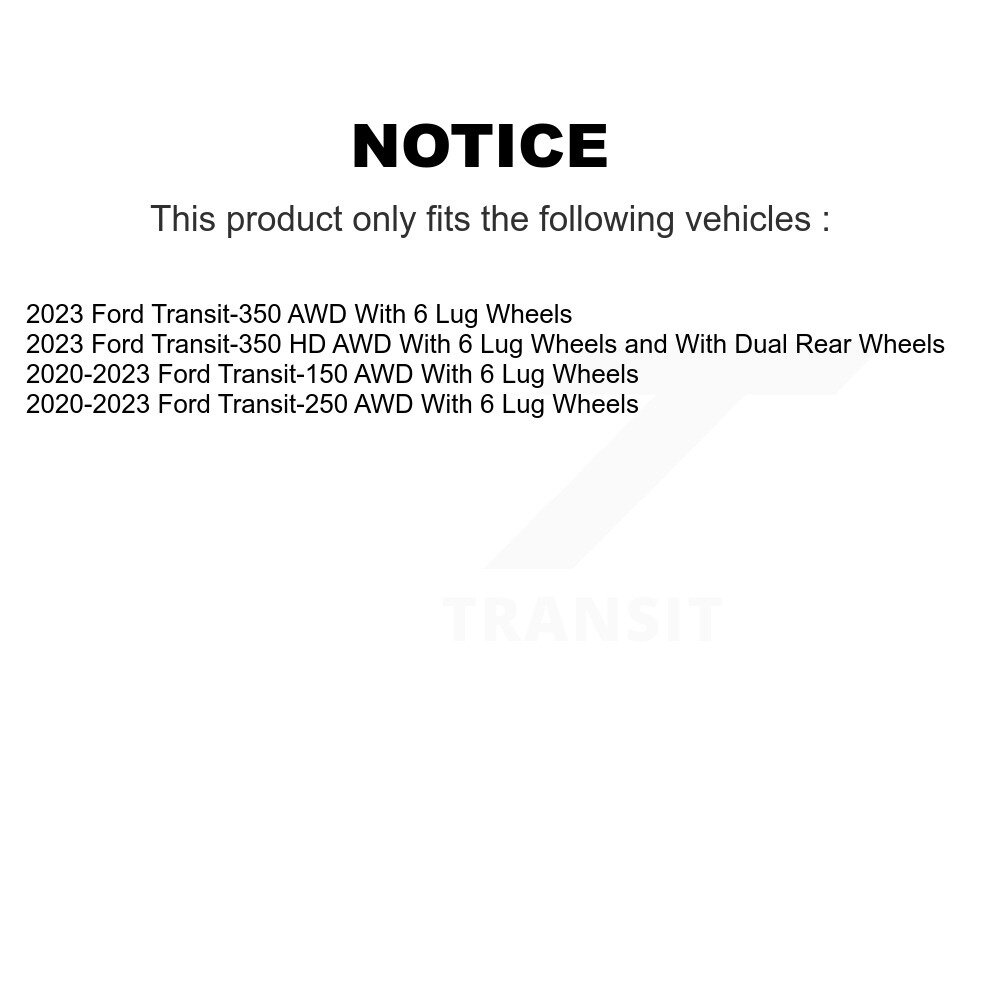 Front Rear Semi-Metallic Disc Brake Pads Kit For Ford Transit-250 Transit-150 Transit-350 KNF-101755 - Image 2
