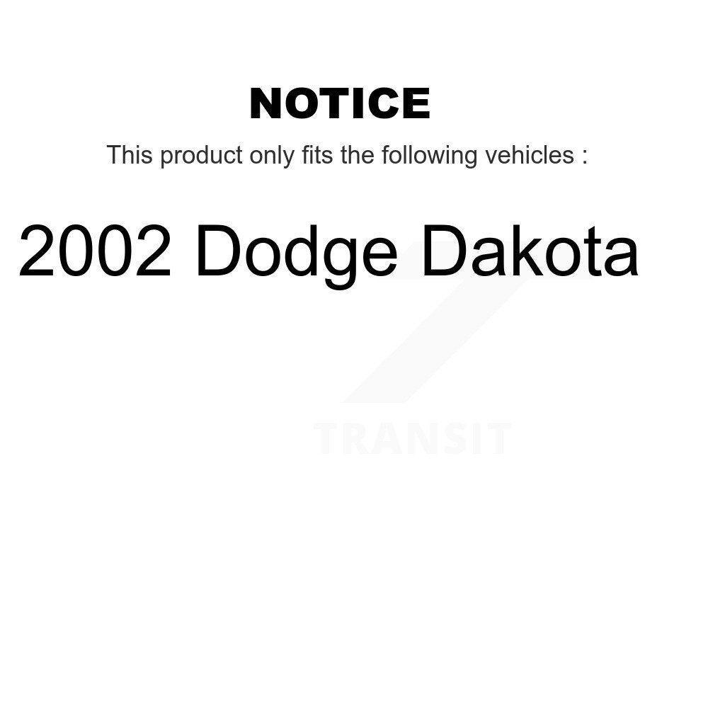 Front Rear Semi-Metallic Disc Brake Pads Kit For 2002 Dodge Dakota KNF-101764 - Image 2