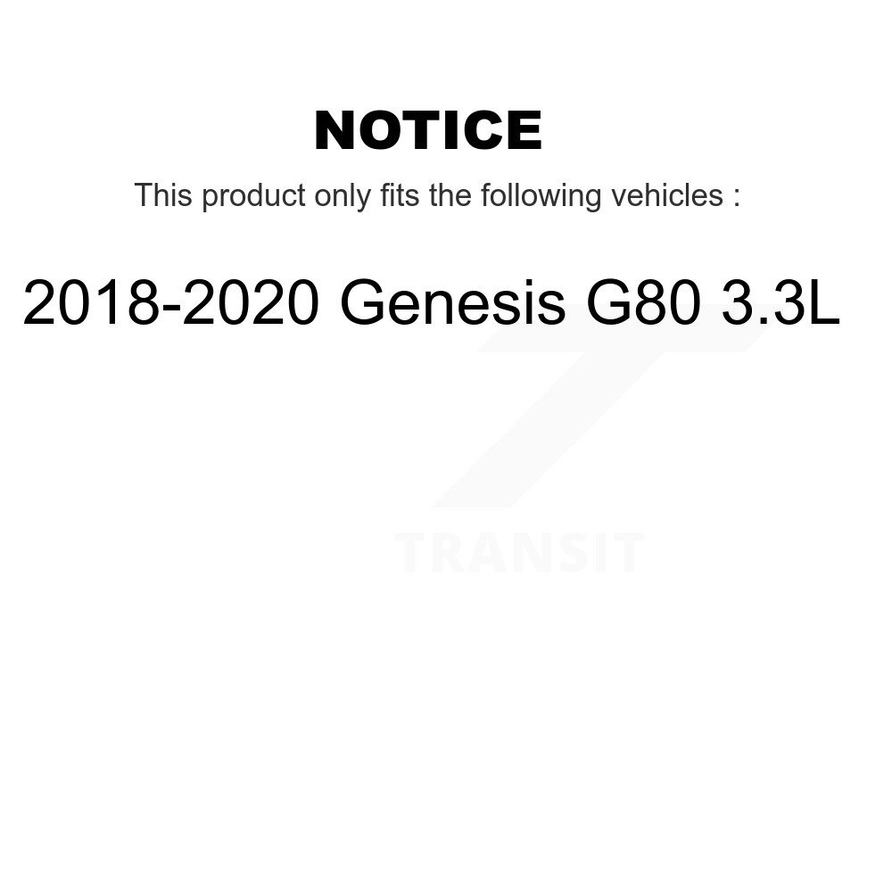 Front Rear Ceramic Disc Brake Pads Kit For 2018 Genesis G80 3.3L KNF-101766 - Image 2