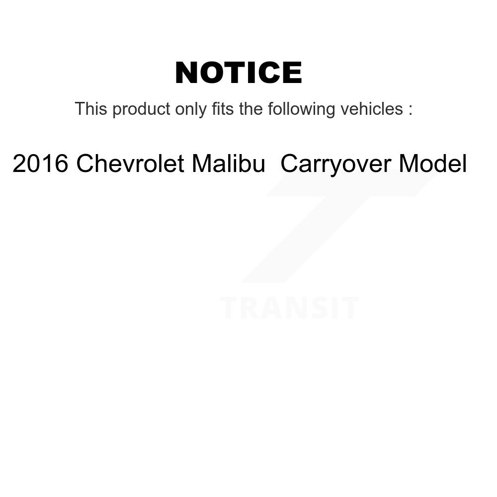 Front Rear Ceramic Disc Brake Pads Kit For 2016 Chevrolet Malibu Carryover Model KNF-101772 - Image 2