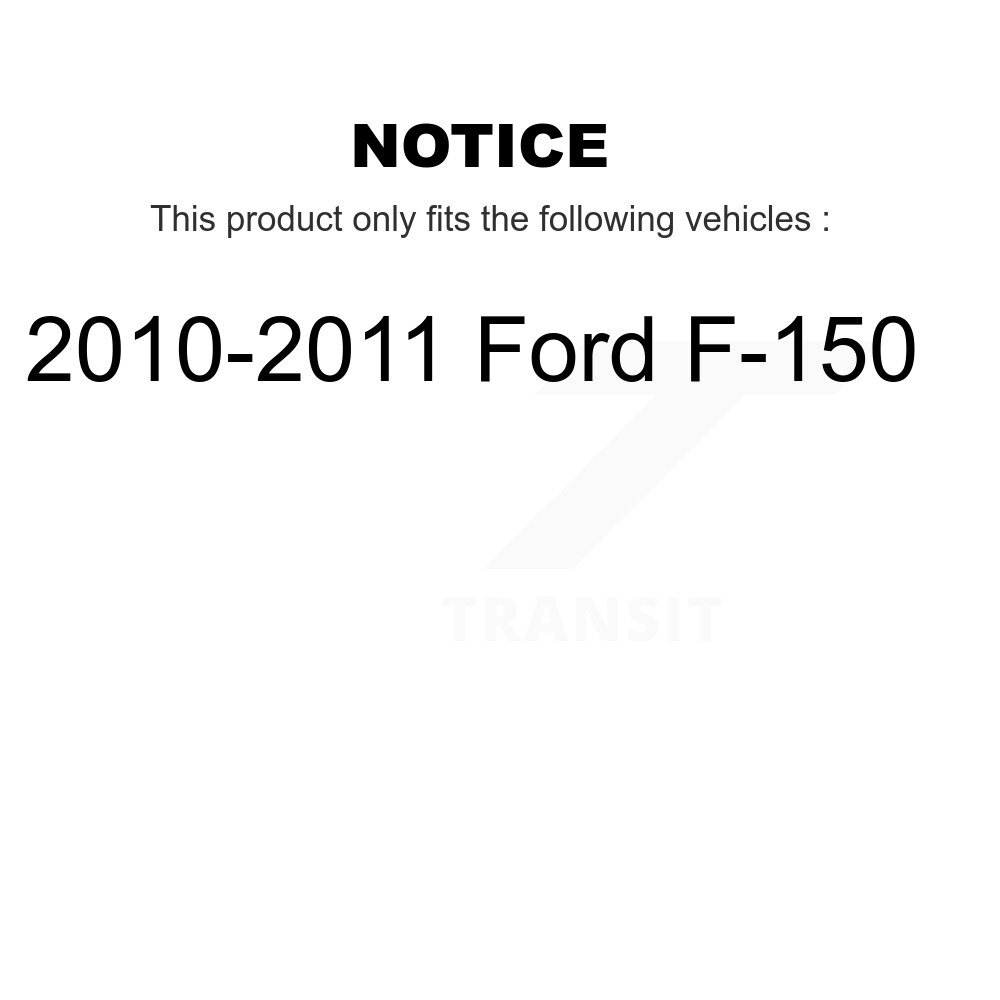 Front Ceramic Rear Semi-Metallic Disc Brake Pads Kit For 2010-2011 Ford F-150 KNF-101830 - Image 2