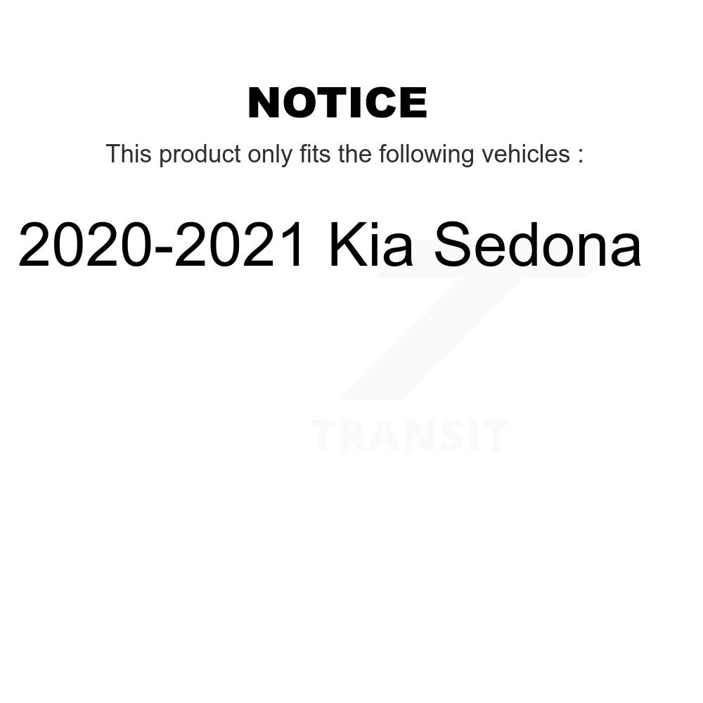 Front Rear Ceramic Disc Brake Pads Kit For 2020-2021 Kia Sedona KNF-101831 - Image 2