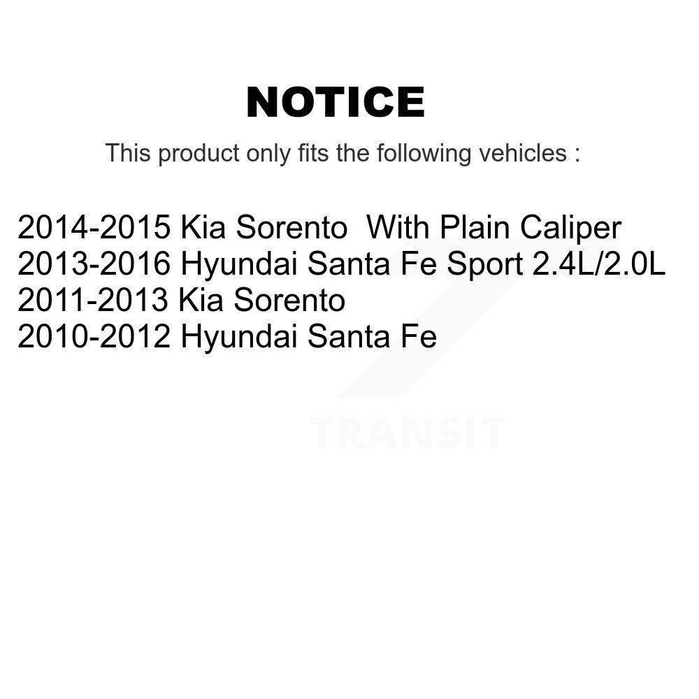 Front Rear Ceramic Disc Brake Pads Kit For Hyundai Santa Fe Sport Kia Sorento KNF-101854 - Image 2