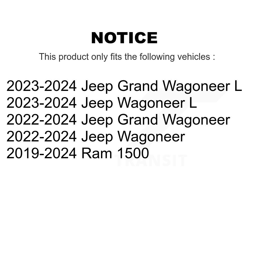 Front Rear Semi-Metallic Disc Brake Pads Kit For Ram 1500 Jeep Wagoneer Grand L KNF-101866 - Image 2