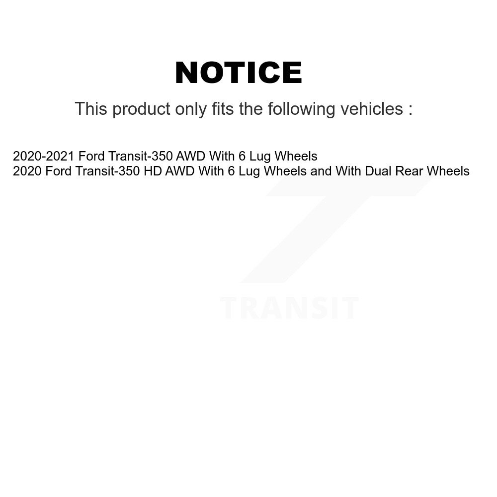 Front Rear Semi-Metallic Disc Brake Pads Kit For Ford Transit-350 HD AWD KNF-101876 - Image 2