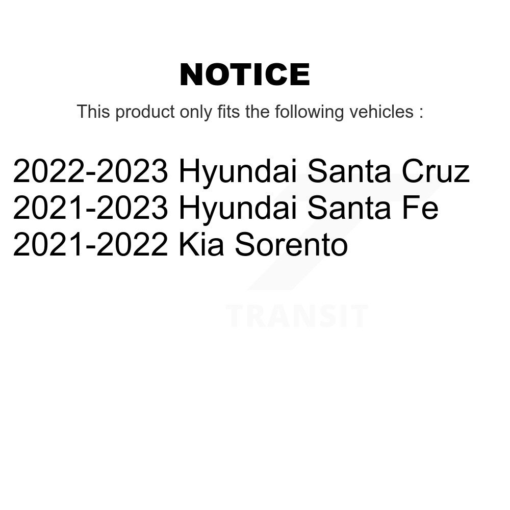 Front Rear Ceramic Disc Brake Pads Kit For Hyundai Santa Fe Kia Sorento Cruz KNF-101927 - Image 2
