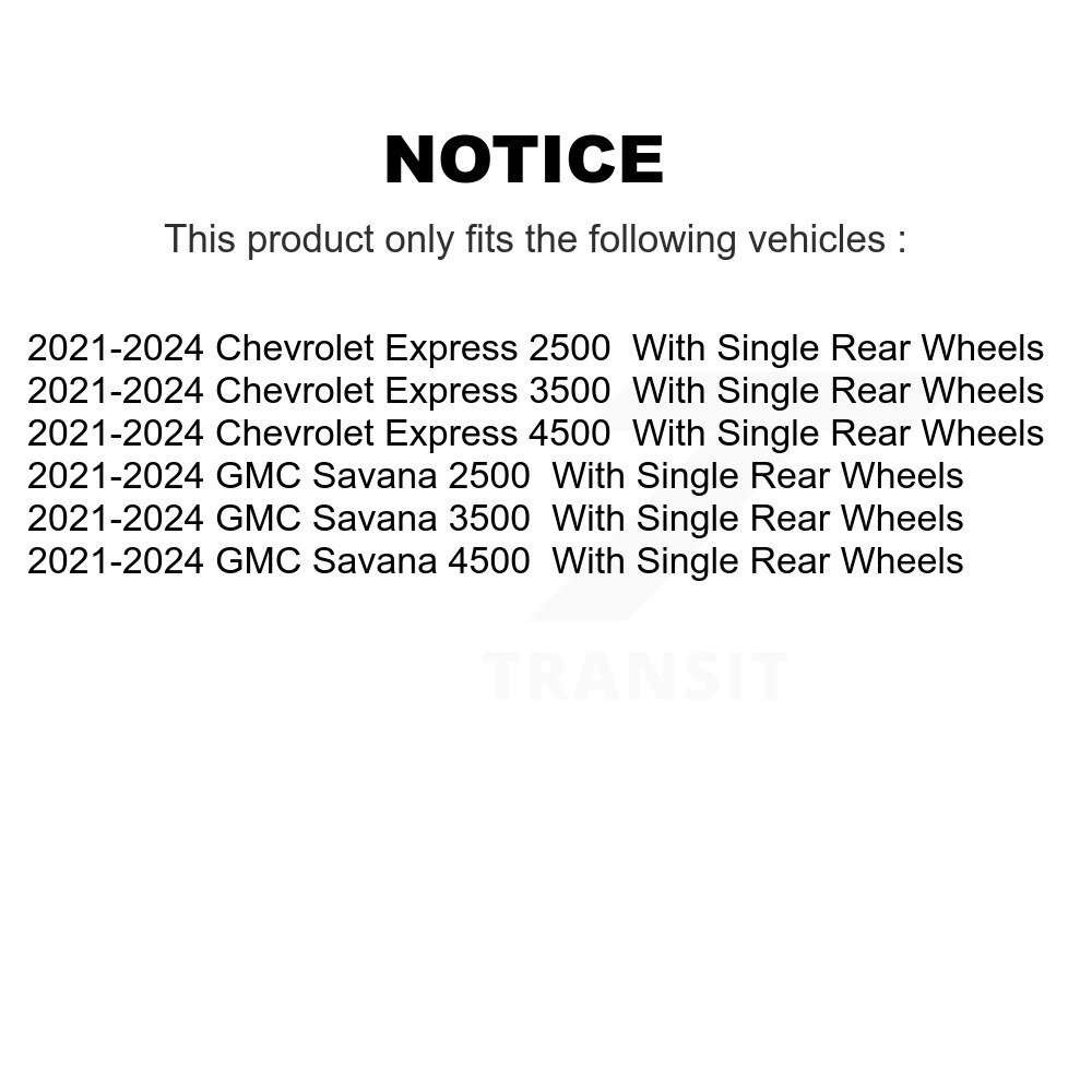 Front Rear Semi-Metallic Disc Brake Pads Kit For GMC Chevrolet Savana 2500 Express 3500 KNF-101959 - Image 2
