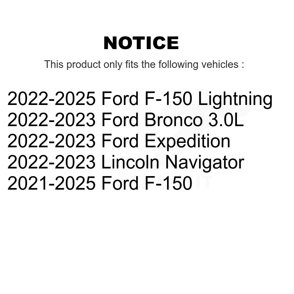 Front Semi-Metallic Rear Ceramic Disc Brake Pads Kit For Ford Bronco F-150 Lightning KNF-101969 - Image 2