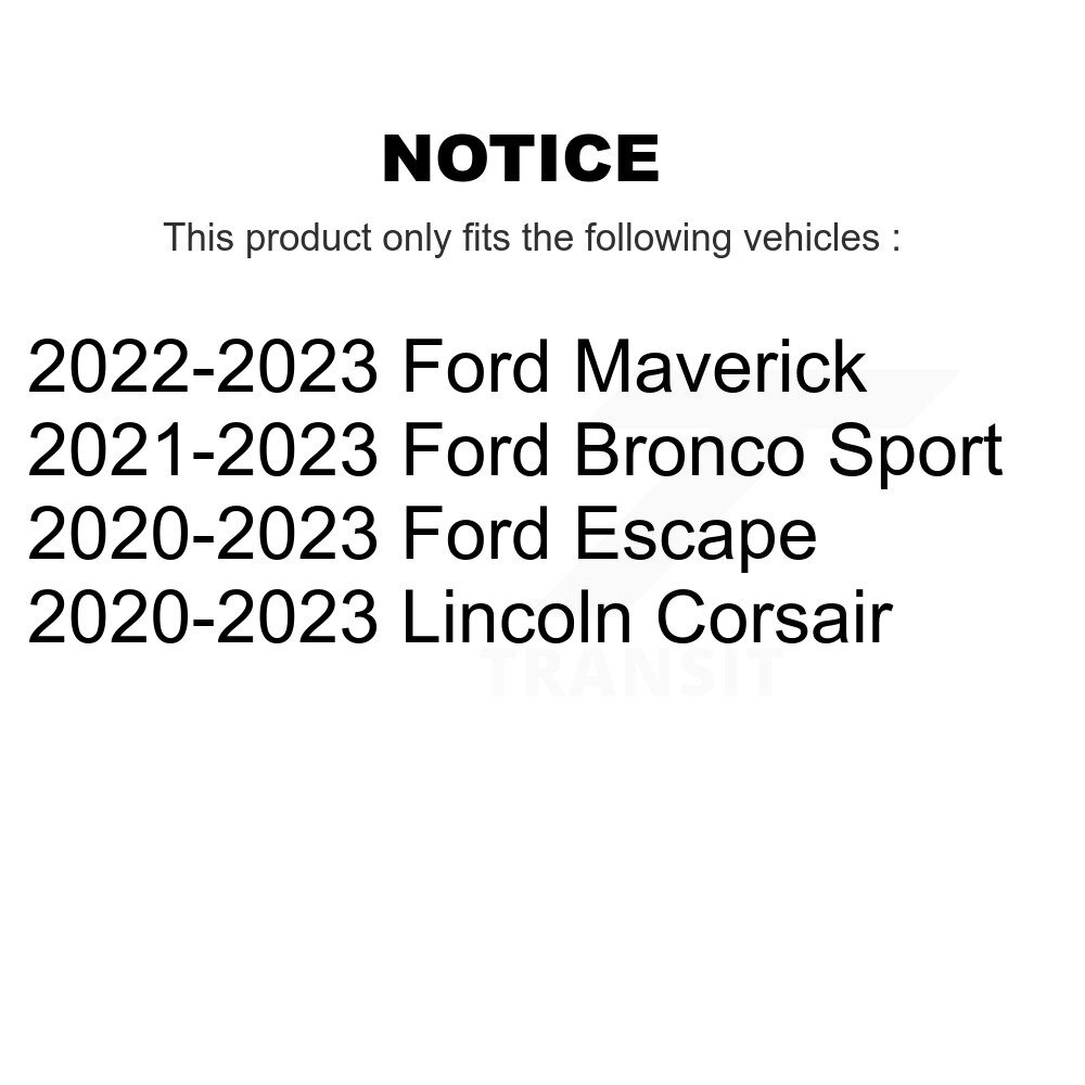 Front Rear Ceramic Disc Brake Pads Kit For Ford Escape Bronco Sport Maverick Lincoln KNF-101993 - Image 2