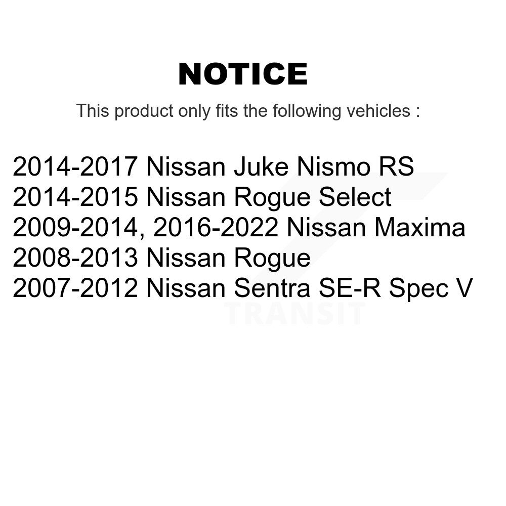 Front Rear Ceramic Disc Brake Pads Kit For Nissan Maxima Juke KNF-102002 - Image 2