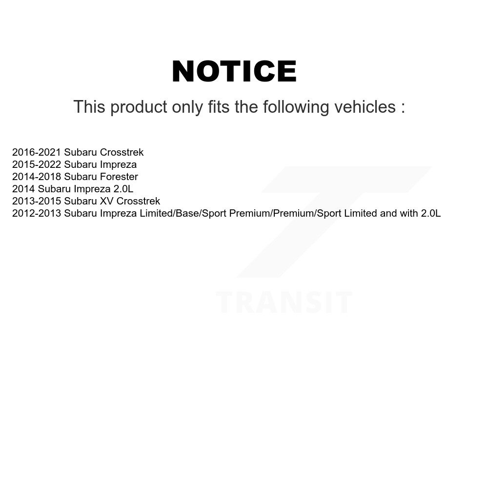 Rear Parking Brake Shoes With Hardware Kit For Subaru Crosstrek Impreza Forester XV KNH-100001 - Image 2