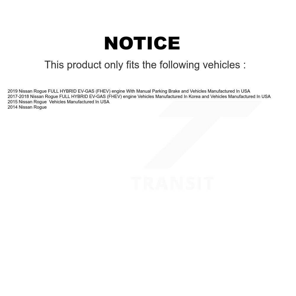 Rear Parking Brake Shoes With Hardware Kit For Nissan Rogue KNH-100003 - Image 2