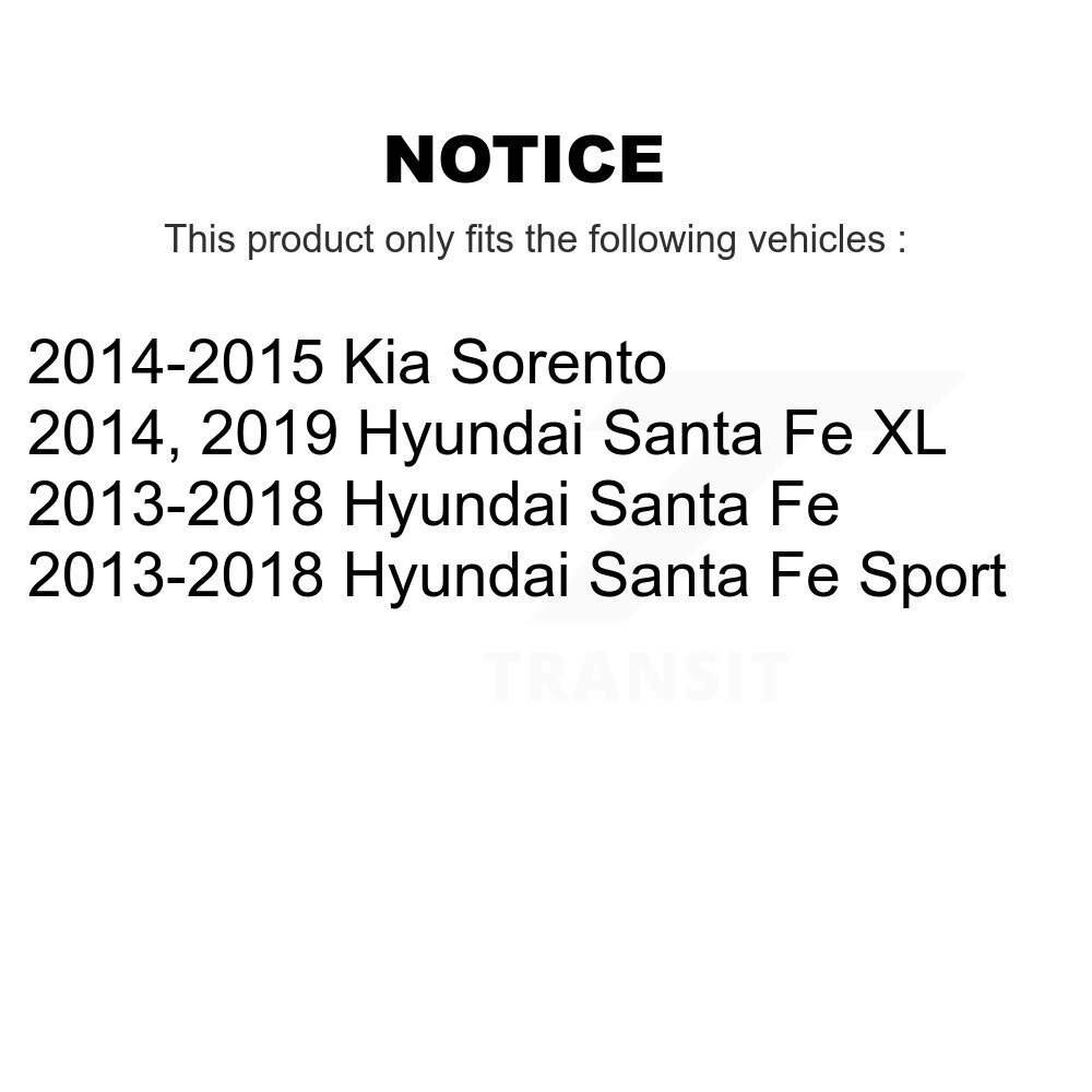 Rear Parking Brake Shoes With Hardware Kit For Hyundai Santa Fe Sport Kia Sorento XL KNH-100011 - Image 2