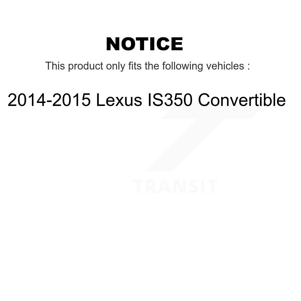 Rear Parking Brake Shoes With Hardware Kit For 2014-2015 Lexus IS350 Convertible KNH-100025 - Image 2