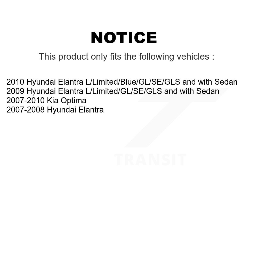 Rear Parking Brake Shoes With Hardware Kit For Hyundai Elantra Kia Optima KNH-100042 - Image 2