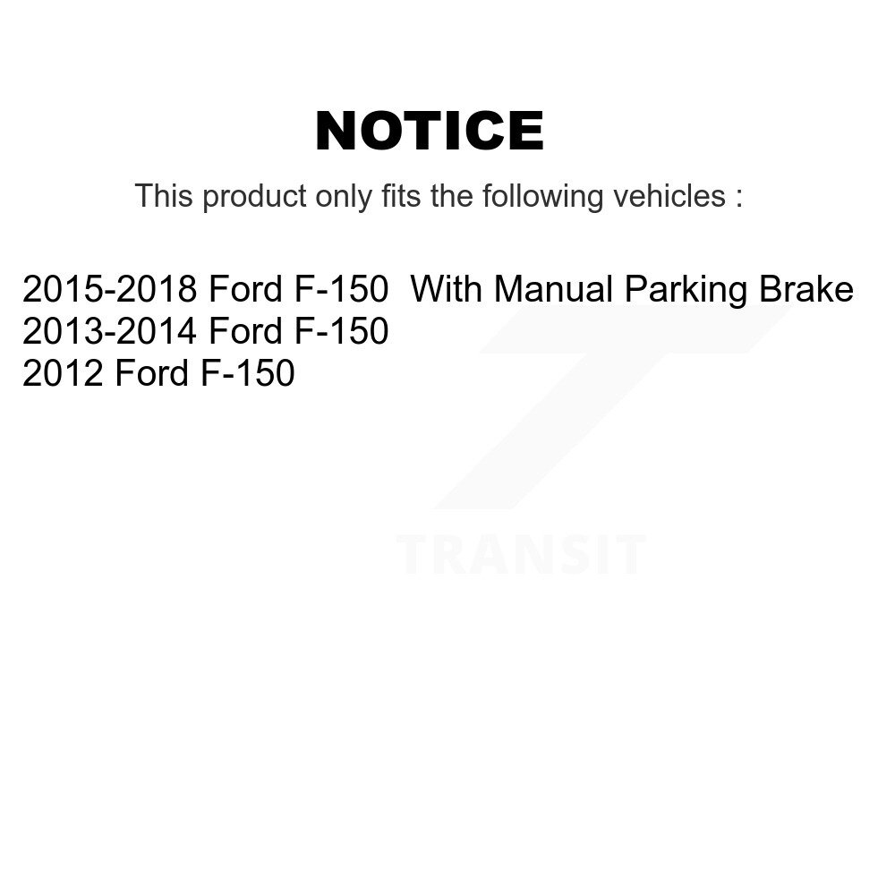 Rear Parking Brake Shoes With Hardware Kit For Ford F-150 KNH-100050 - Image 2