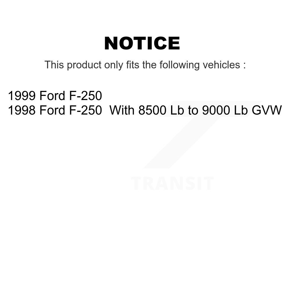 Rear Parking Brake Shoes With Hardware Kit For Ford F-250 KNH-100054 - Image 2