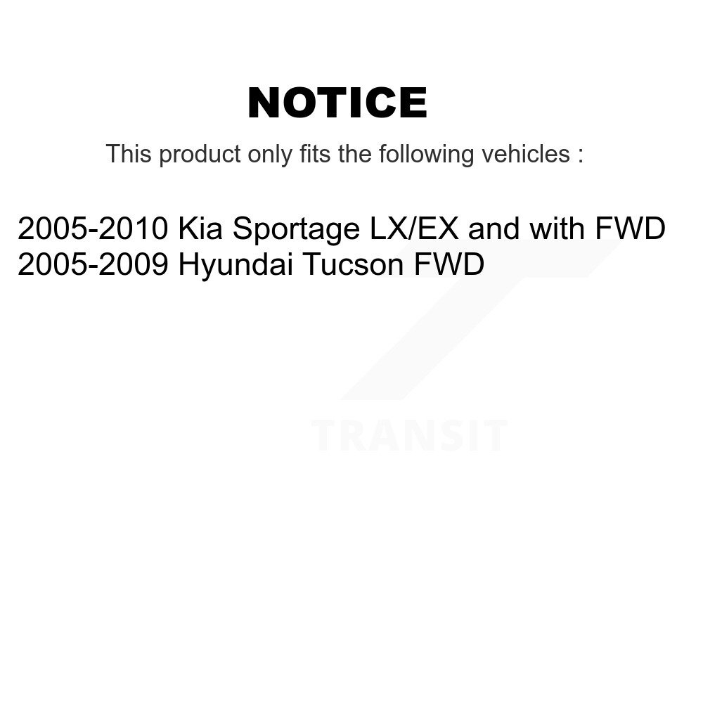 Rear Parking Brake Shoes With Hardware Kit For Hyundai Tucson Kia Sportage KNH-100059 - Image 2