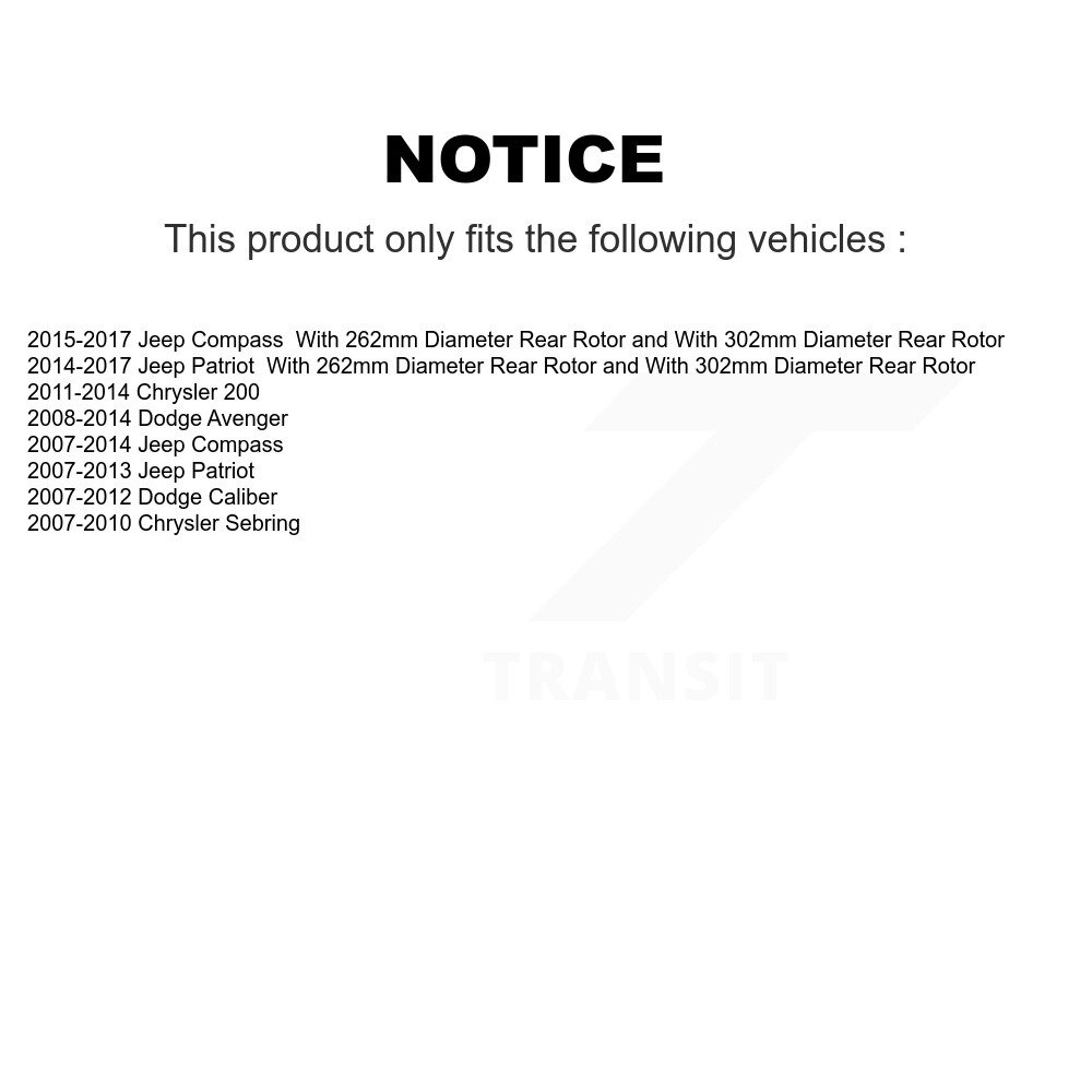 Rear Parking Brake Shoes Hardware Kit For Jeep Patriot Dodge Chrysler Compass 200 Caliber KNH-100060 - Image 2