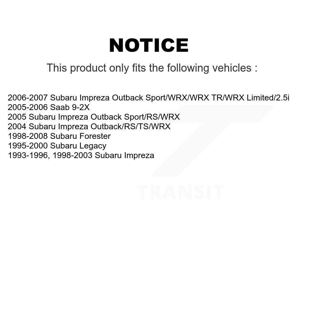 Rear Parking Brake Shoes With Hardware Kit For Subaru Impreza Forester Legacy Saab 9-2X KNH-100062 - Image 2