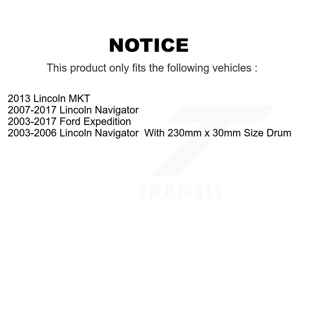 Rear Parking Brake Shoes With Hardware Kit For Ford Expedition Lincoln Navigator MKT KNH-100085 - Image 2