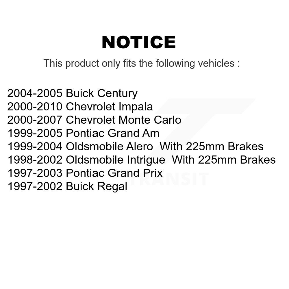 Rear Parking Brake Shoe And Hardware Kit For Chevrolet Impala Pontiac Grand Am Oldsmobile KNH-100087 - Image 2