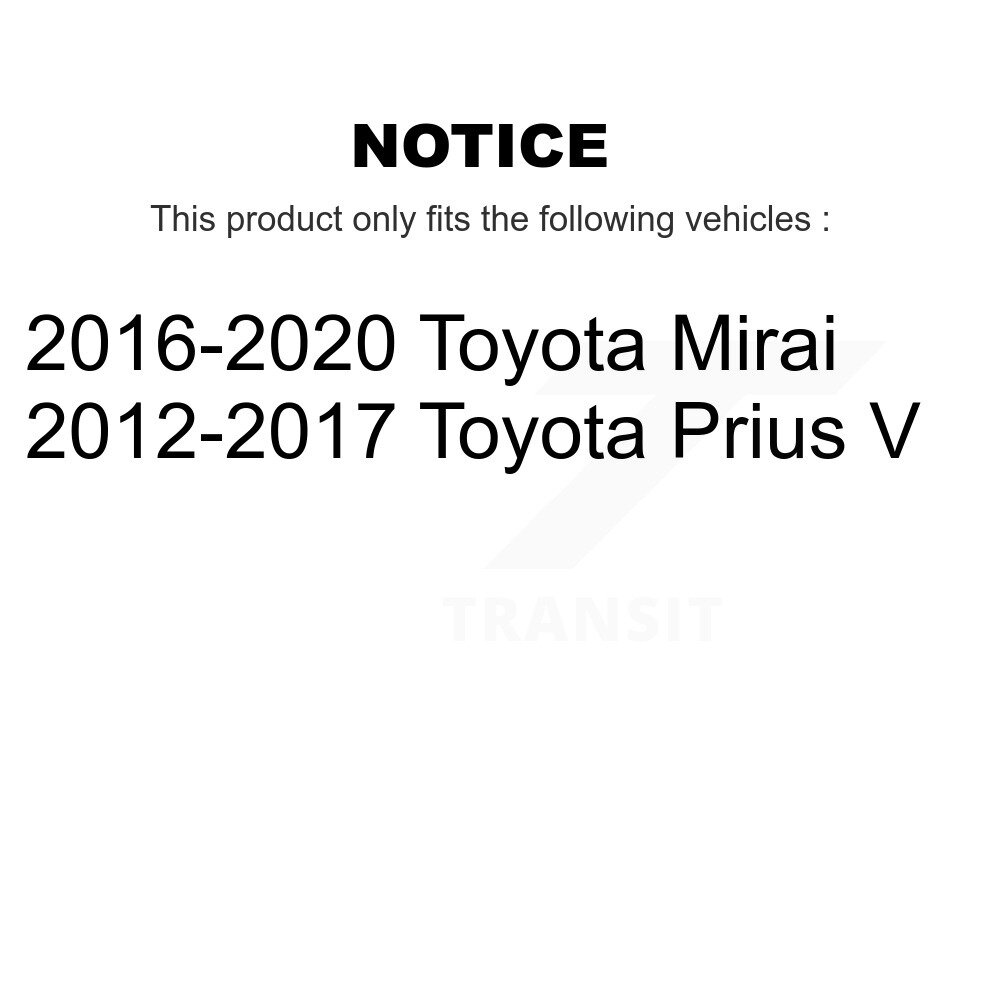 Rear Parking Brake Shoes With Hardware Kit For Toyota Prius V Mirai KNH-100115 - Image 2