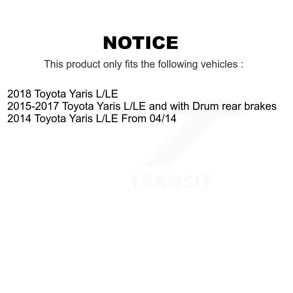 Rear Drum Brake Shoes With Hardware Kit For Toyota Yaris KNH-100117 - Image 2