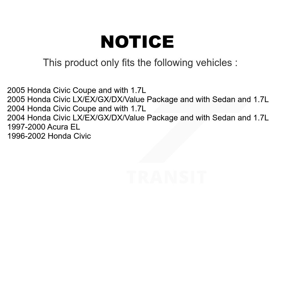 Rear Drum Brake Shoes With Hardware Kit For Honda Civic Acura EL KNH-100143 - Image 2