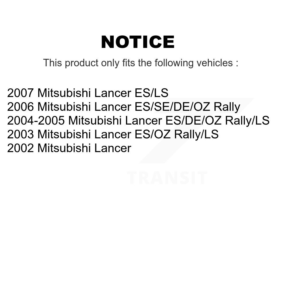 Rear Drum Brake Shoes With Hardware Kit For Mitsubishi Lancer KNH-100174 - Image 2