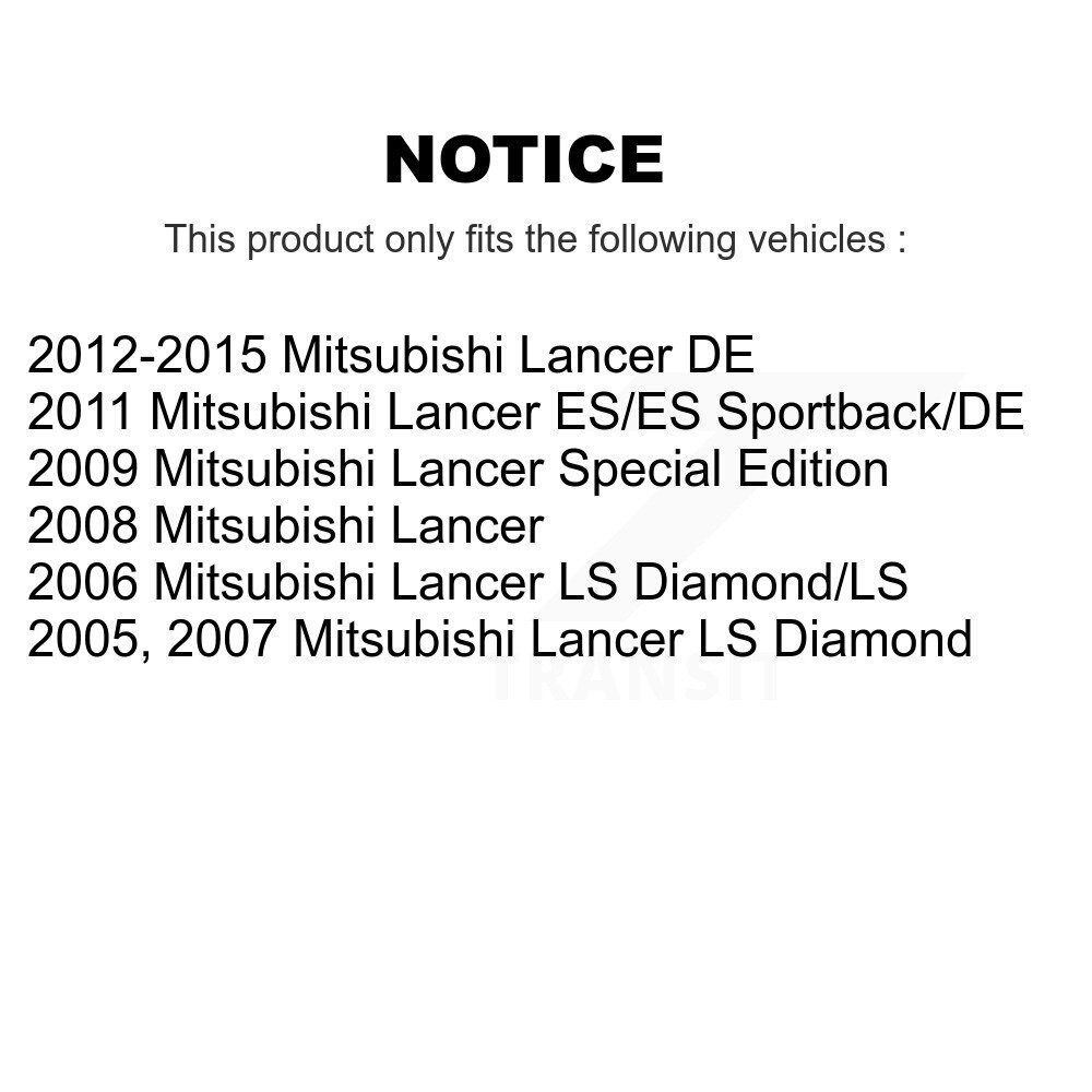 Rear Drum Brake Shoes With Hardware Kit For Mitsubishi Lancer KNH-100175 - Image 2