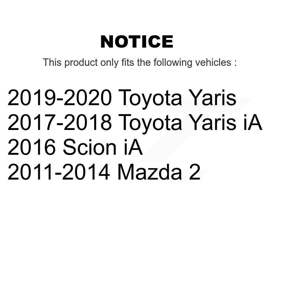 Rear Drum Brake Shoes With Hardware Kit For Mazda 2 Toyota Yaris iA Scion KNH-100196 - Image 2