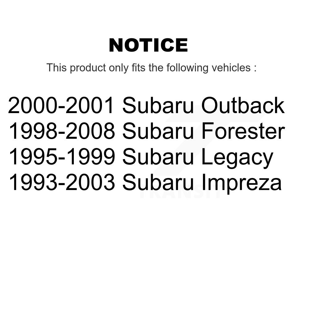 Rear Drum Brake Shoes With Hardware Kit For Subaru Forester Impreza Legacy Outback KNH-100199 - Image 2