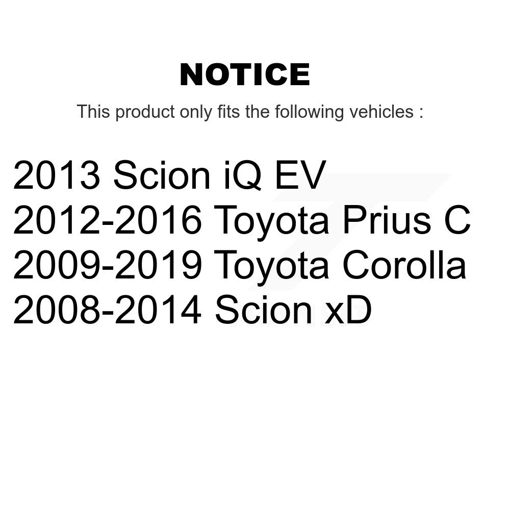 Rear Drum Brake Shoes With Hardware Kit For Toyota Corolla Prius C Scion xD iQ KNH-100202 - Image 2