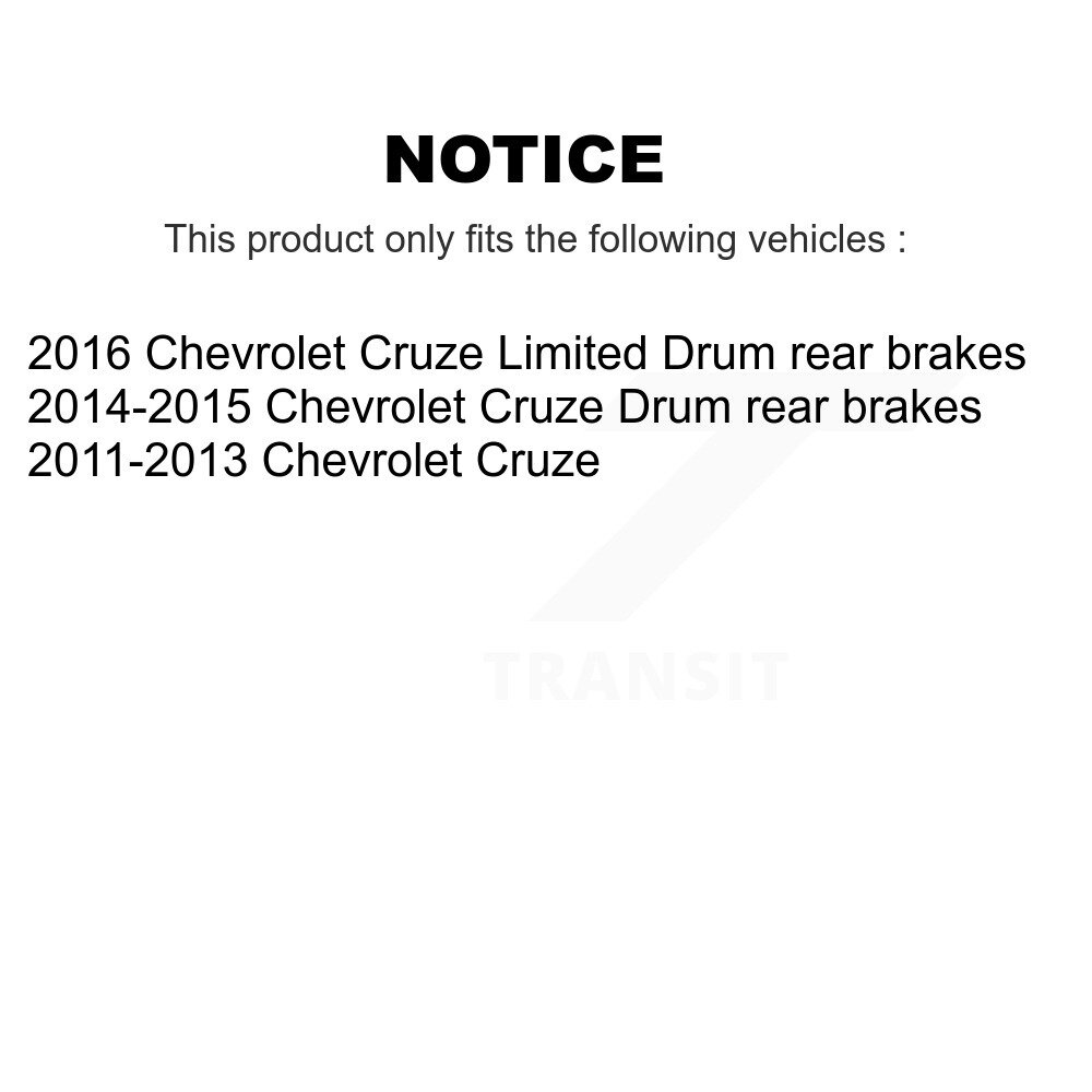 Rear Drum Brake Shoes With Hardware Kit For Chevrolet Cruze Limited KNH-100215 - Image 2