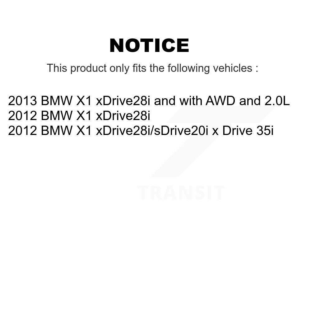 Front Rear Ceramic Disc Brake Pads And Wear Sensors Kit For BMW X1 KNW-100039 - Image 2