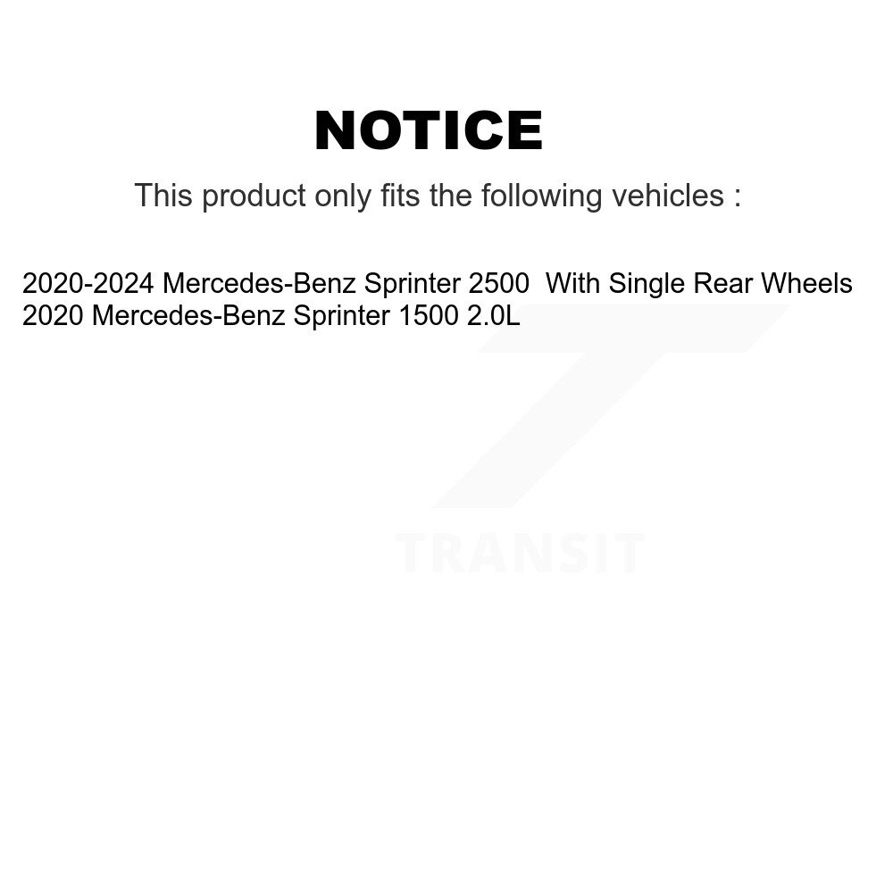 Front Rear Ceramic Brake Pad & Extra Wear Sensor Kit For Mercedes-Benz Sprinter 2500 1500 KNW-100083 - Image 2