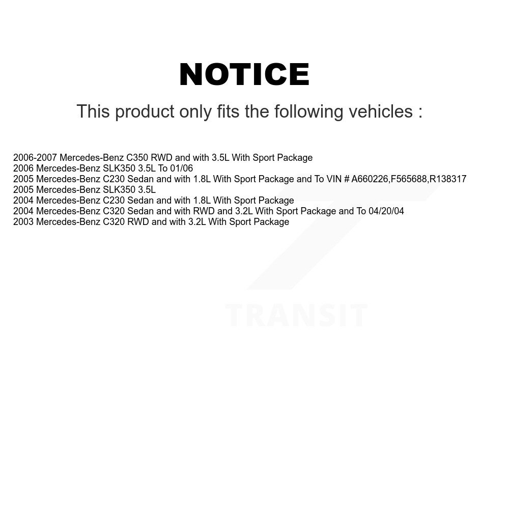 Front Rear Ceramic Disc Brake Pad Wear Sensor Kit For Mercedes-Benz C230 SLK350 C320 C350 KNW-100121 - Image 2