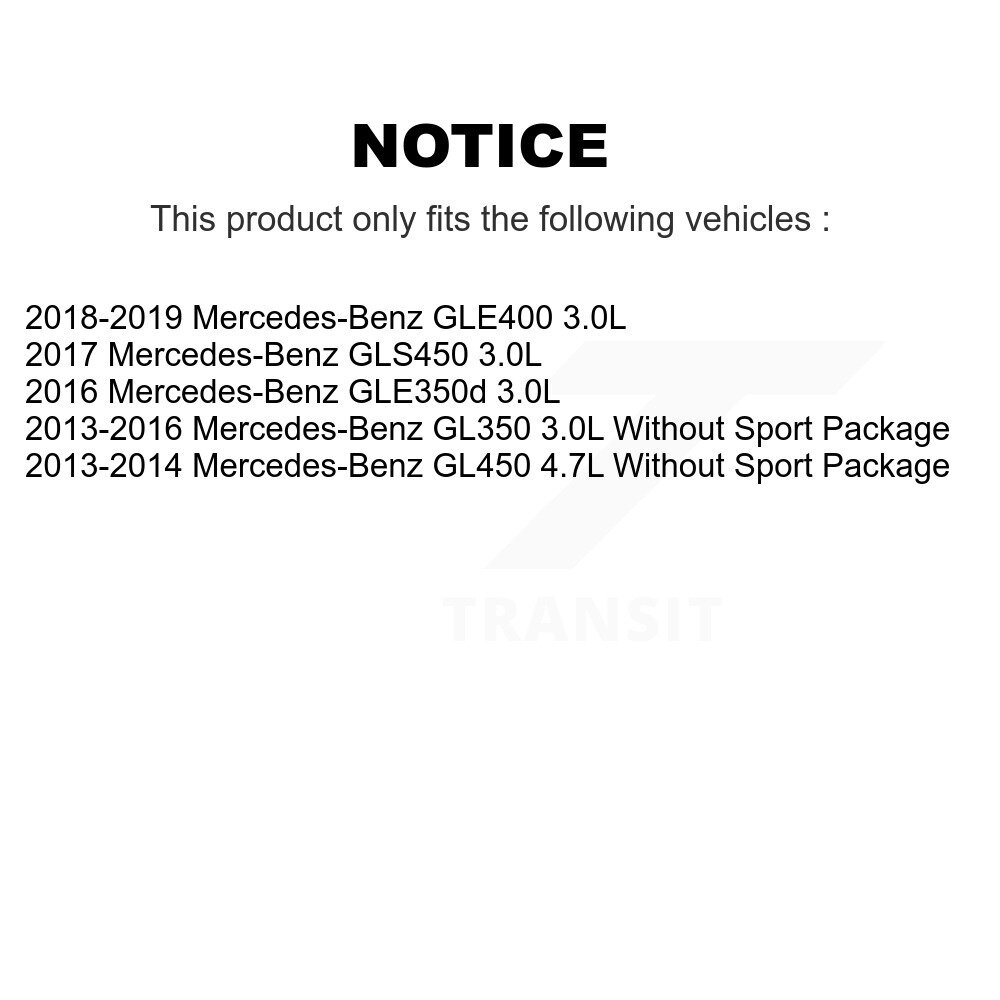 Front Rear Ceramic Brake Pads Wear Sensor Kit For Mercedes-Benz GLE400 GL350 GLS450 GL450 KNW-100156 - Image 2