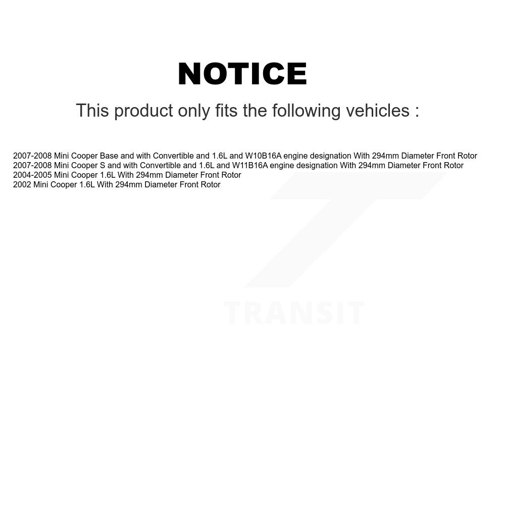 Front Rear Ceramic Disc Brake Pads And Wear Sensors Kit For Mini Cooper KNW-100200 - Image 2