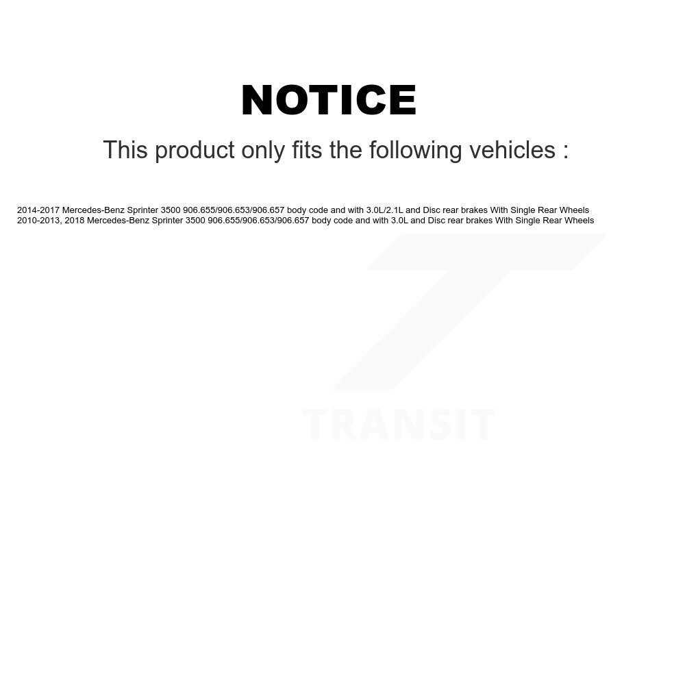 Front Rear Ceramic Disc Brake Pad & Extra Wear Sensor Kit For Mercedes-Benz Sprinter 3500 KNW-100266 - Image 2