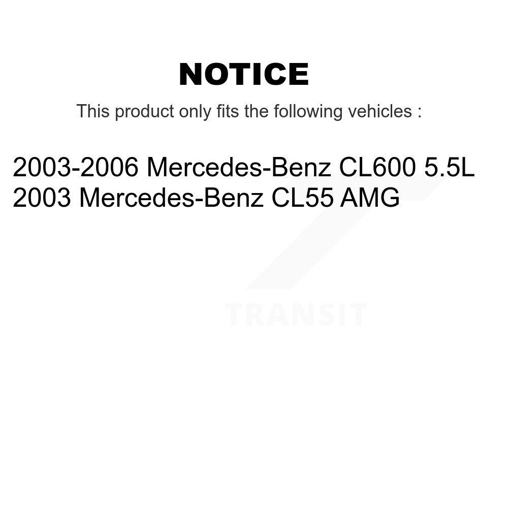 Front Rear Ceramic Disc Brake Pads And Wear Sensors Kit For Mercedes-Benz CL600 CL55 AMG KNW-100336 - Image 2