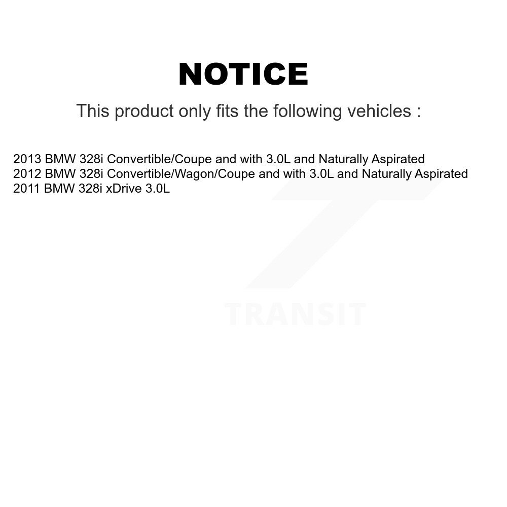 Front Rear Ceramic Disc Brake Pads And Wear Sensors Kit For BMW 328i xDrive KNW-100358 - Image 2