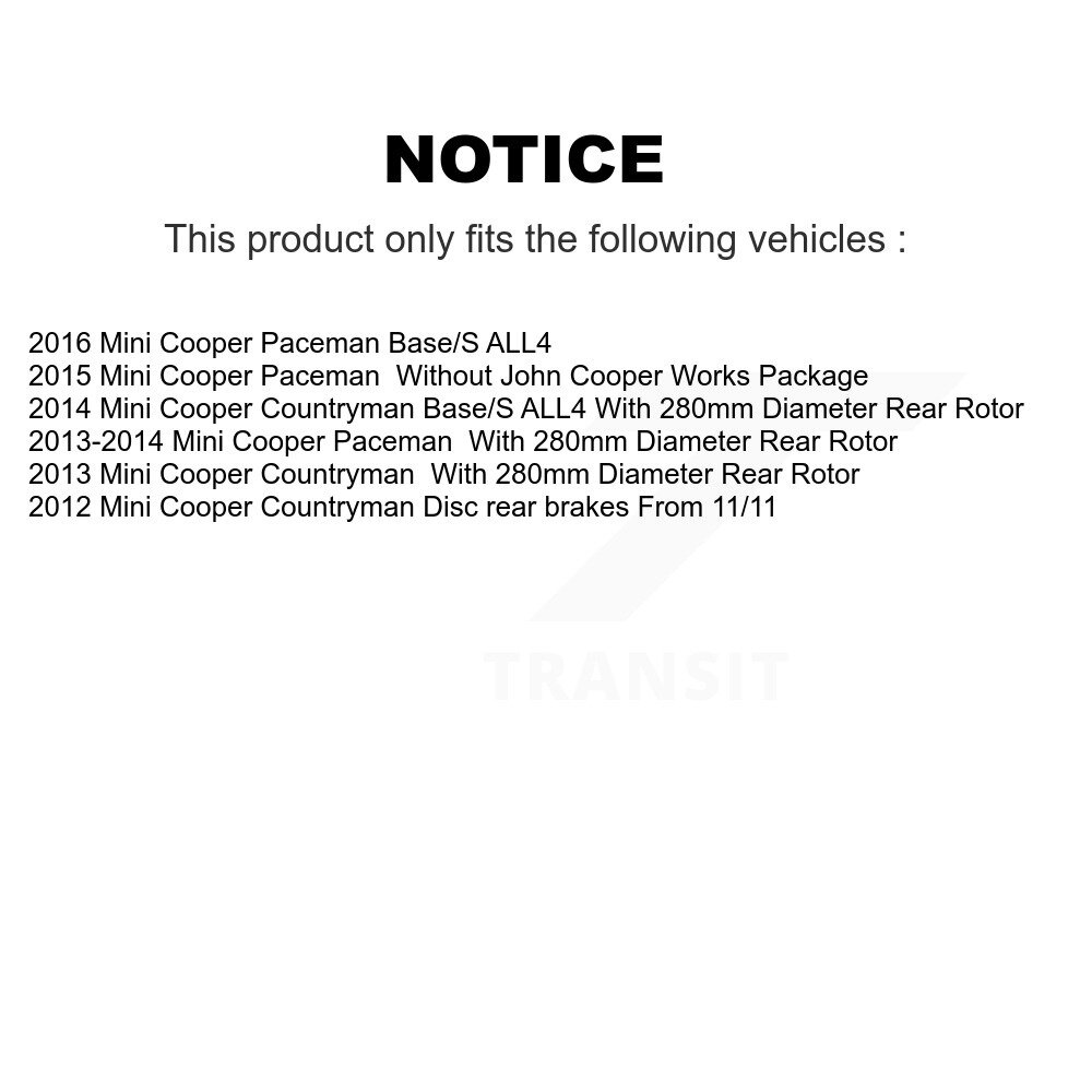 Front Rear Ceramic Disc Brake Pads And Wear Sensor Kit For Mini Cooper Countryman Paceman KNW-100378 - Image 2