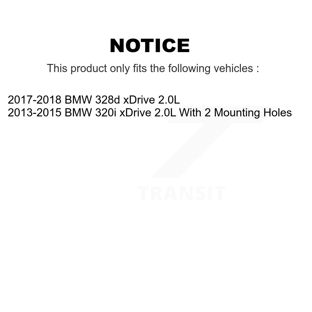 Front Rear Ceramic Disc Brake Pad And Wear Sensor Kit (5Pc) For BMW 320i xDrive 328d 2.0L KNW-100424 - Image 2