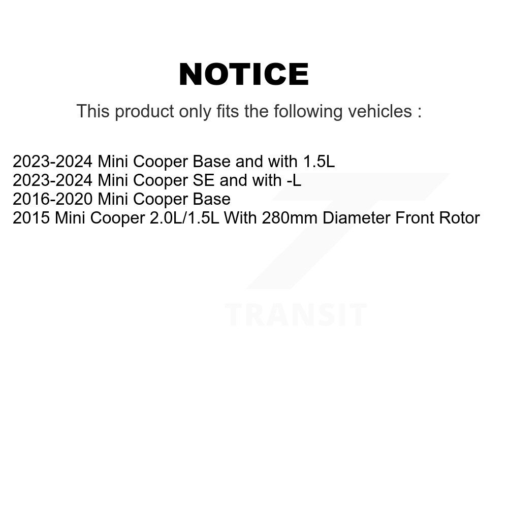 Front Ceramic Disc Brake Pads And Wear Sensors Kit For Mini Cooper KNW-100566 - Image 2