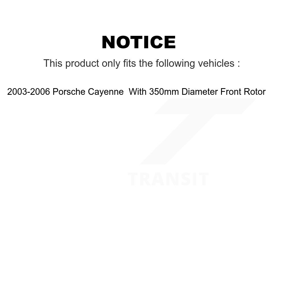 Front Ceramic Disc Brake Pads And Wear Sensors Kit For Porsche Cayenne KNW-100609 - Image 2