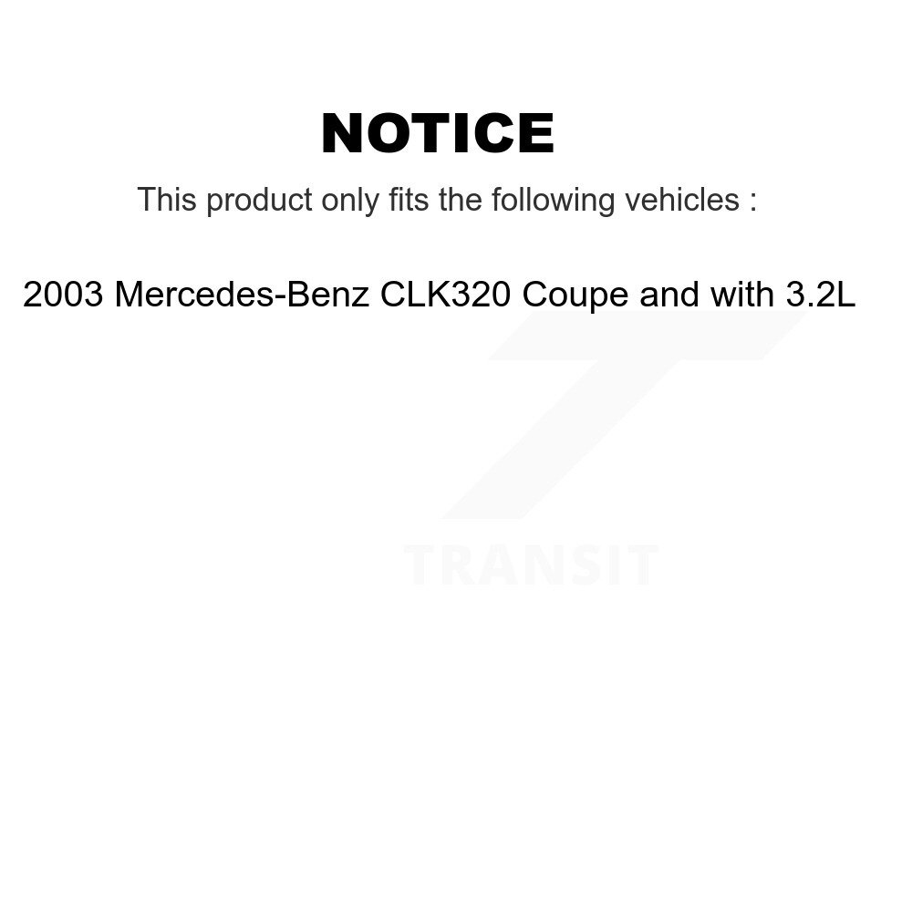 Front Ceramic Brake Pad And Wear Sensor Kit For 2003 Mercedes-Benz CLK320 Coupe with 3.2L KNW-100681 - Image 2
