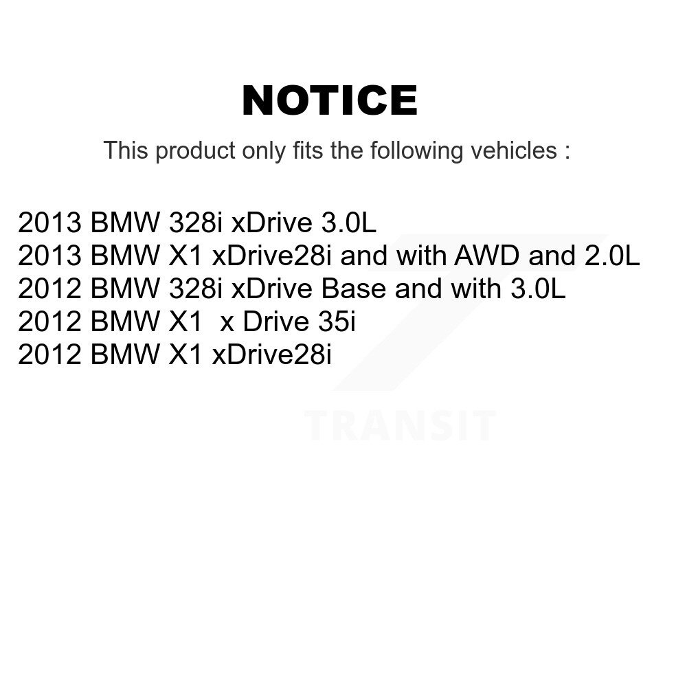 Front Ceramic Disc Brake Pads And Wear Sensors Kit For BMW 328i xDrive X1 KNW-100730 - Image 2