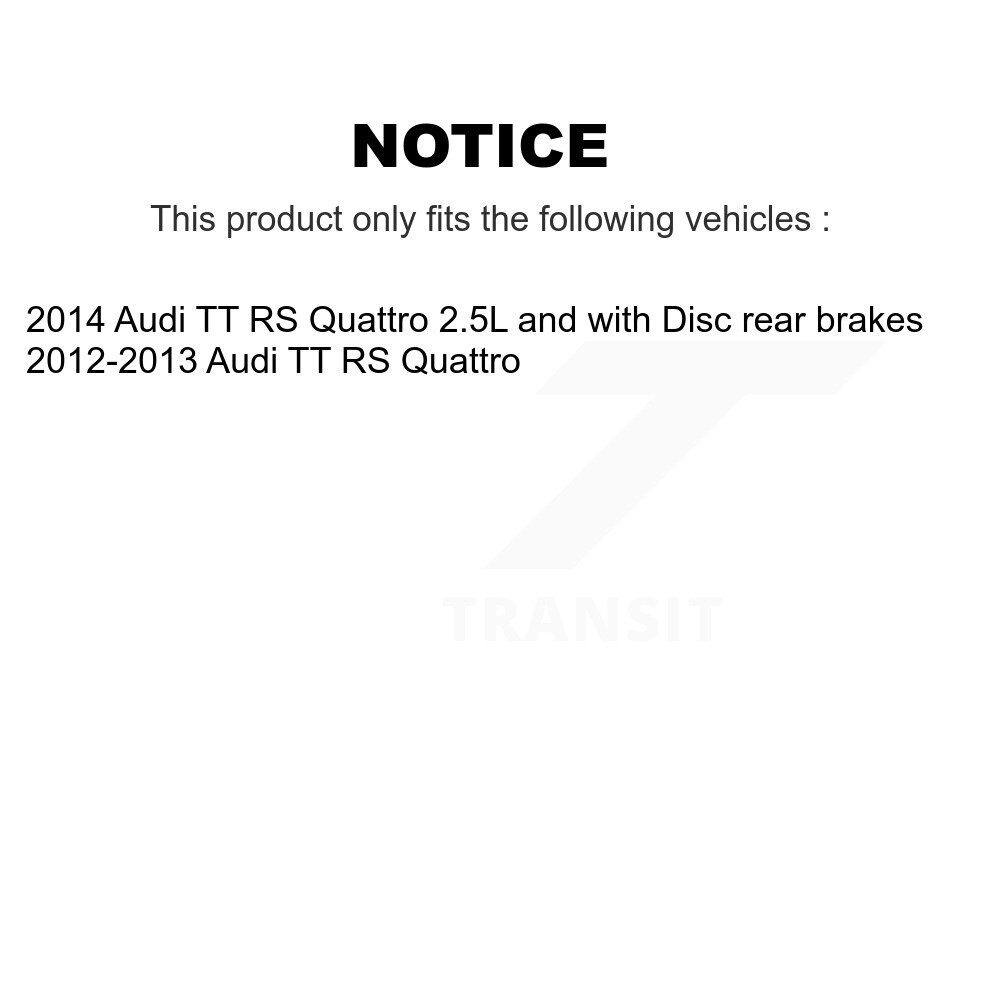Front Ceramic Disc Brake Pads And Wear Sensors Kit For Audi TT RS Quattro KNW-100773 - Image 2